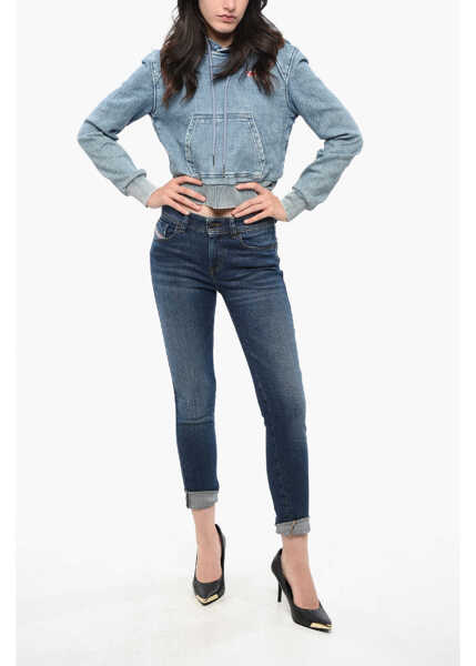 Bluze de trening Diesel Red Tag Denim Effect Angy Cotton Hoodie Light Blue Femei (BM 19164251) 4