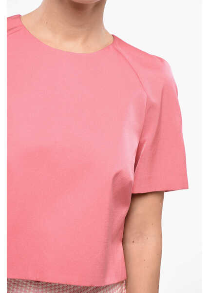 Bluze Dior Wool Blend Radzmir Lined Crop Top Pink Femei (BM 19164272) 3