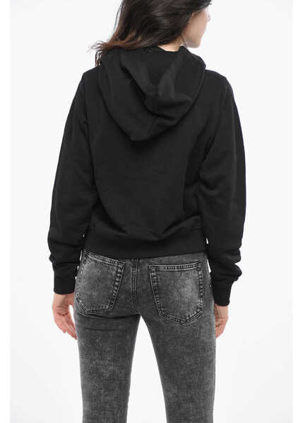 Bluze de trening Diesel Brushed Cotton Hoodie With Embossed Logo Black Femei (BM 19164350) 2