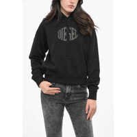 Bluze de trening Brushed Cotton Hoodie With Embossed Logo Femei