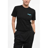 Tricouri Cotton Crew-Neck T-Shirt With Side Print Logo Femei