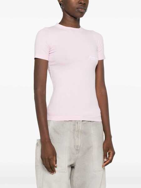 Tricouri Balenciaga Cotton Beverly Hills Slim Fit T-Shirt Pink Femei (BM 19164410) 3