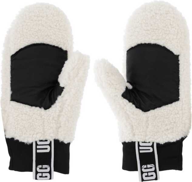 Manusi UGG Uggfluff Fleece Knobs WHITE Femei (BM 19164605) 2