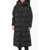 Bacon Solid Color Cloud Giant Long Down Jacket With Hood Black
