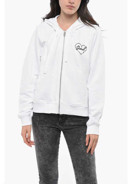 Bluze de trening Diesel Brushed Cotton Reggy Full Zip Hoodie White Femei (BM 19164707) 1