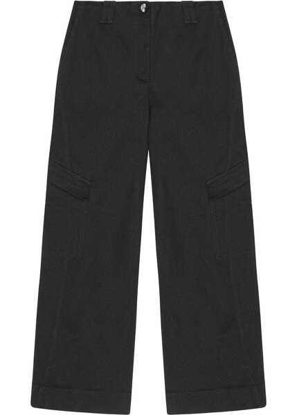 Blugi drepti Ganni High Waist Dark Washed Cargo Jeans 28Cm Black Femei (BM 19164716) 1