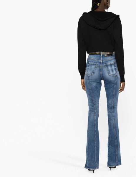 Blugi skinny DSQUARED2 Icon Slim Fit Trumpet Jeans With Ankle Split 22Cm Blue Femei (BM 19164725) 3