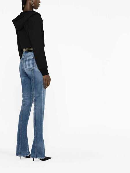 Blugi skinny DSQUARED2 Icon Slim Fit Trumpet Jeans With Ankle Split 22Cm Blue Femei (BM 19164725) 4