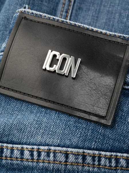 Blugi skinny DSQUARED2 Icon Slim Fit Trumpet Jeans With Ankle Split 22Cm Blue Femei (BM 19164725) 5