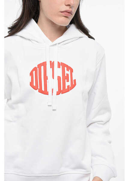 Bluze de trening Diesel Brushed Cotton Hoodie With Embossed Logo White Femei (BM 19164728) 3