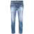 DSQUARED2 Cropped Acid Wash Cool Girl Jeans 15Cm Blue