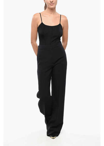 Pantaloni office Dior Silk Blend Straight Fit Pants With Flush Pockets Black Femei (BM 19164755) 4