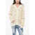 Acne Studios Oversized Cardigan With Distressed Detail Beige