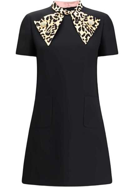 Rochii elegante Valentino Garavani Bow Dress In Couture Crepe BLACK Femei (BM 19164914) 1