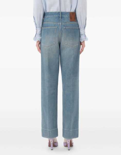 Blugi Valentino Garavani Chez Valentino Denim Pants LIGHT BLUE Femei (BM 19164941) 5