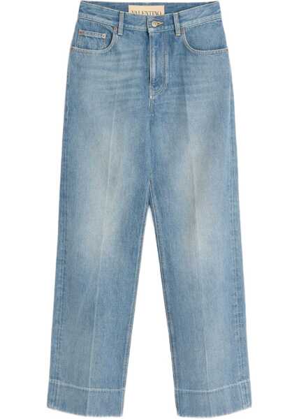 Blugi Valentino Garavani Chez Valentino Denim Pants LIGHT BLUE Femei (BM 19164941) 1