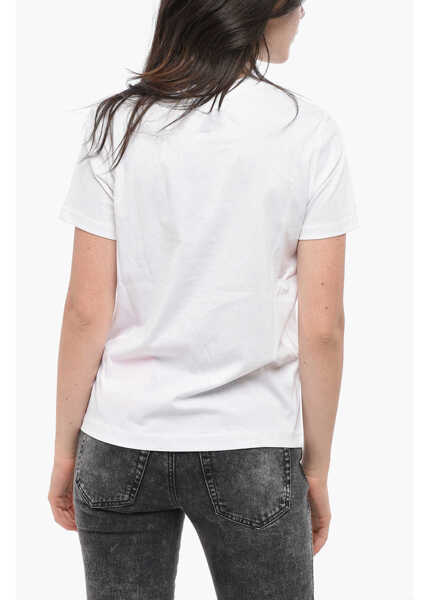 Tricouri Diesel Cotton Crewneck T-Shirt Garden White Femei (BM 19164986) 2