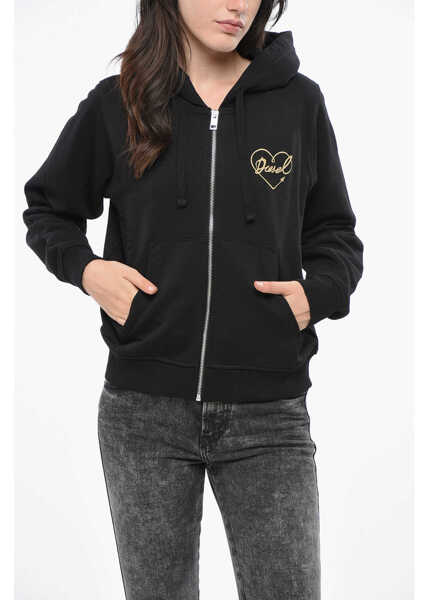 Bluze de trening Diesel Brushed Cotton Reggy Full Zip Hoodie Black Femei (BM 19164998) 1