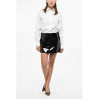 Fuste casual Céline Dama - Fuste casual Cline Patent Leather Miniskirt With Side Zip Black Femei (BM 19165025) - B-mall.ro