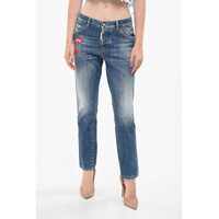 Blugi drepti Pac-Man Regular Fit Cool Girl Jeans With Embroidery 15Cm Femei