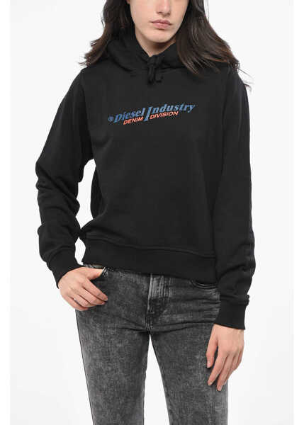 Hanorace Diesel Hooded Industry Sweatshirt With Embossed Print Black Femei (BM 19165049) 1