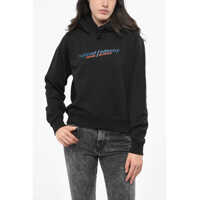 Hanorace Hooded Industry Sweatshirt With Embossed Print Femei