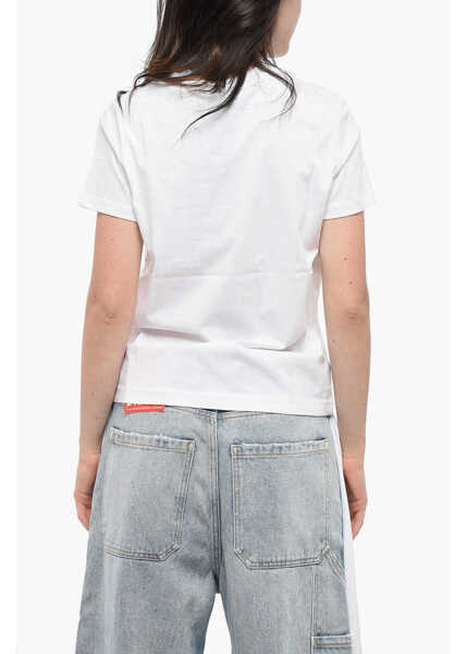 Tricouri Diesel Crew Neck Cotton T-Shirt With Embossed Logo White Femei (BM 19165052) 2