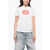 Diesel Crew Neck Cotton T-Shirt With Embossed Logo White