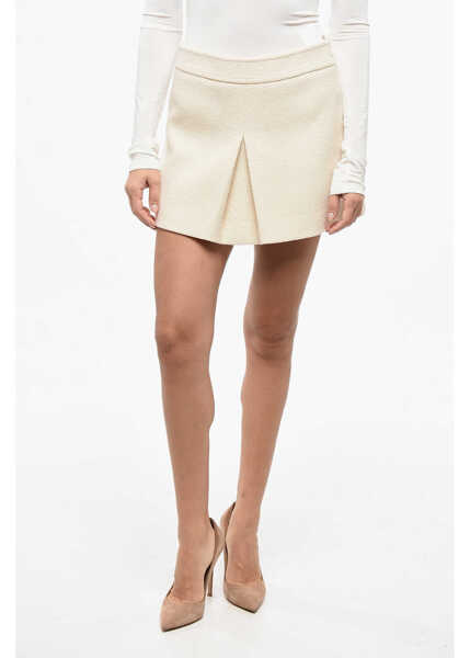 Fuste scurte Cline Cashmere Blend Miniskirt With Front Pince White Femei (BM 19165070) 1