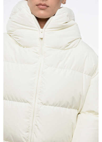 Geci de iarna Bacon Quilted Cloud Down Jacket With Front Zip White Femei (BM 19165073) 3