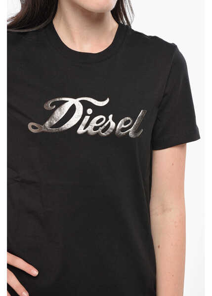 Tricouri Diesel Crew Neck Sily T-Shirt With Lam Logo Black Femei (BM 19165088) 3
