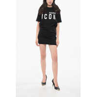 Rochii scurte Icon Cotton Easy Tee Dress With Print Femei