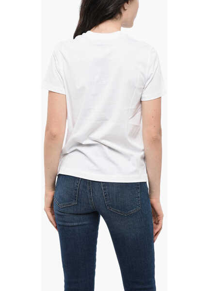 Tricouri Diesel Crew Neck Cotton T-Shirt With Print White Femei (BM 19165214) 2