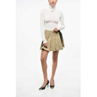 Fuste scurte Dama - Fuste scurte Dior Double-Layered Pleated Miniskirt With Quilted Shorts Beige Femei (BM 19165220) - B-mall.ro