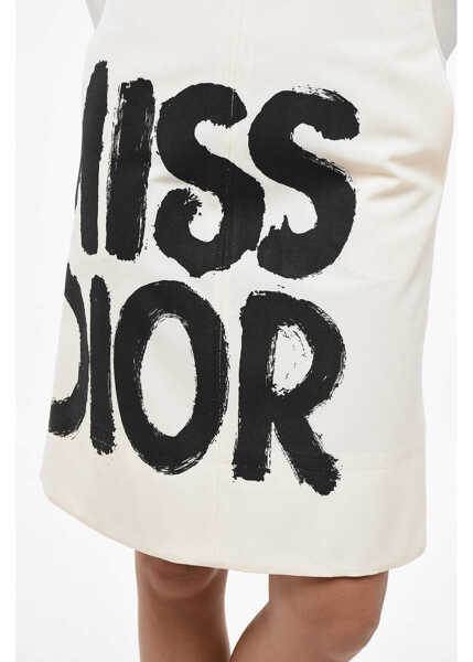 Fuste scurte Dior A-Line Miss Dior Midi Skirt White Femei (BM 19165232) 3