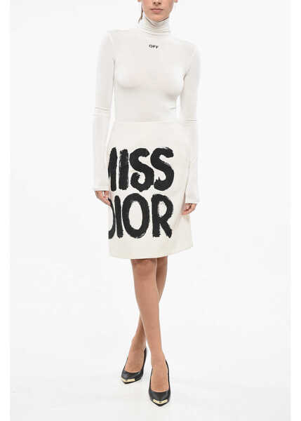 Fuste scurte Dior A-Line Miss Dior Midi Skirt White Femei (BM 19165232) 4
