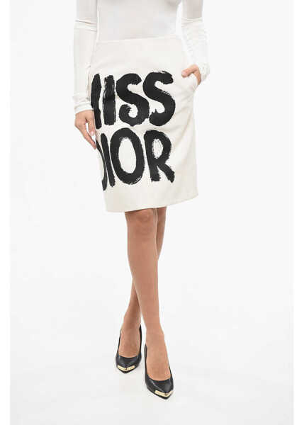 Fuste scurte Dior A-Line Miss Dior Midi Skirt White Femei (BM 19165232) 1