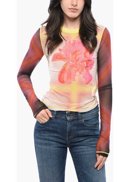 Bluze Diesel Red Tag Floral Patterned Sielito Mesh Top Multicolor Femei (BM 19165235) 1