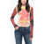 Diesel Red Tag Floral Patterned Sielito Mesh Top Multicolor