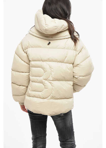 Geci de iarna Bacon Waterproof Fabric Double B Down Jacket With Hood Beige Femei (BM 19165256) 2