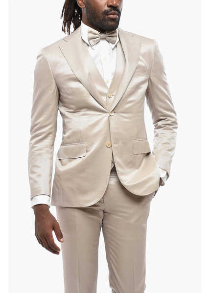 Costume CORNELIANI Silk Blend Academy 3-Piece Suit Beige Barbati (BM 19165262) 2