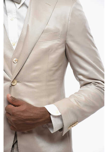 Costume CORNELIANI Silk Blend Academy 3-Piece Suit Beige Barbati (BM 19165262) 3