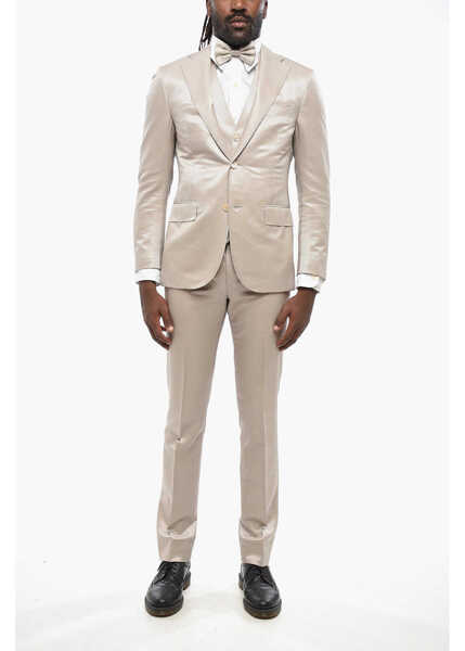 Costume CORNELIANI Silk Blend Academy 3-Piece Suit Beige Barbati (BM 19165262) 1