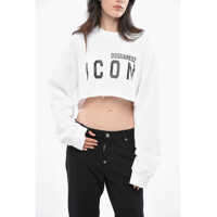 Bluze de trening Icon Two-Tone Cropped Cool Crew-Neck Sweatshirt Femei