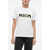 MSGM Oversized Crew-Neck T-Shirt With Frontal Logo White