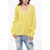 DSQUARED2 Maxi Openwork Cardigan With V-Neck Yellow