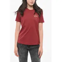 Tricouri Crew Neck Cotton T-Shirt With Printed Logo Femei