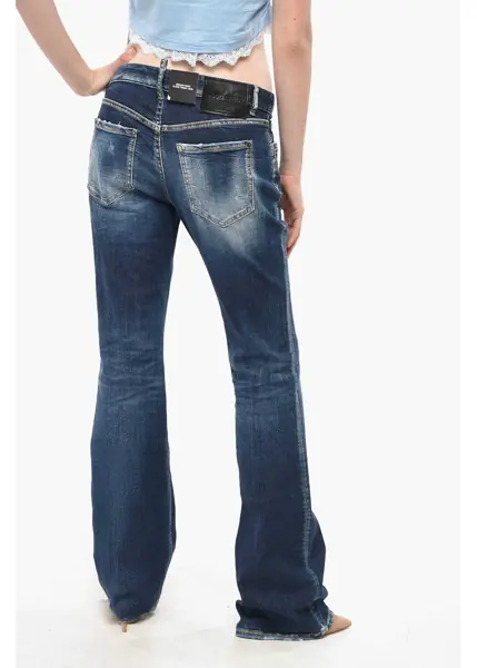 Blugi drepti DSQUARED2 Medium Waist Boot Cut Twiggy Jeans 25Cm Blue Femei (BM 19165415) 2