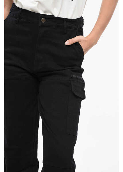 Pantaloni casual DAILY PAPER Stretch Cotton Ezea Cargo Pants Black Femei (BM 19165424) 3