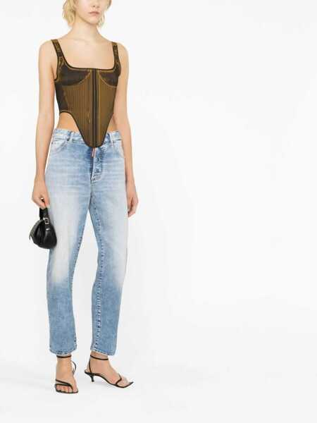 Blugi drepti DSQUARED2 Icon Regular-Fit Jeans Boston Stonewashed Effect 19Cm Blue Femei (BM 19165430) 2